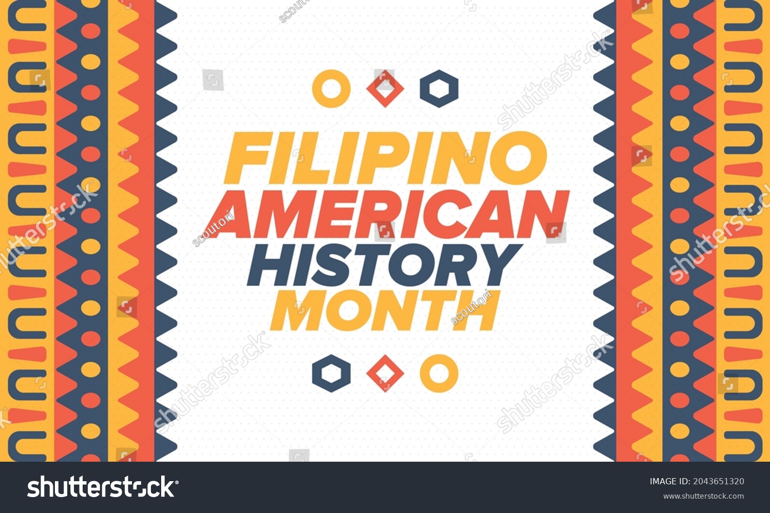 Filipino American History Month Happy Holiday Stock Vector (Royalty ...