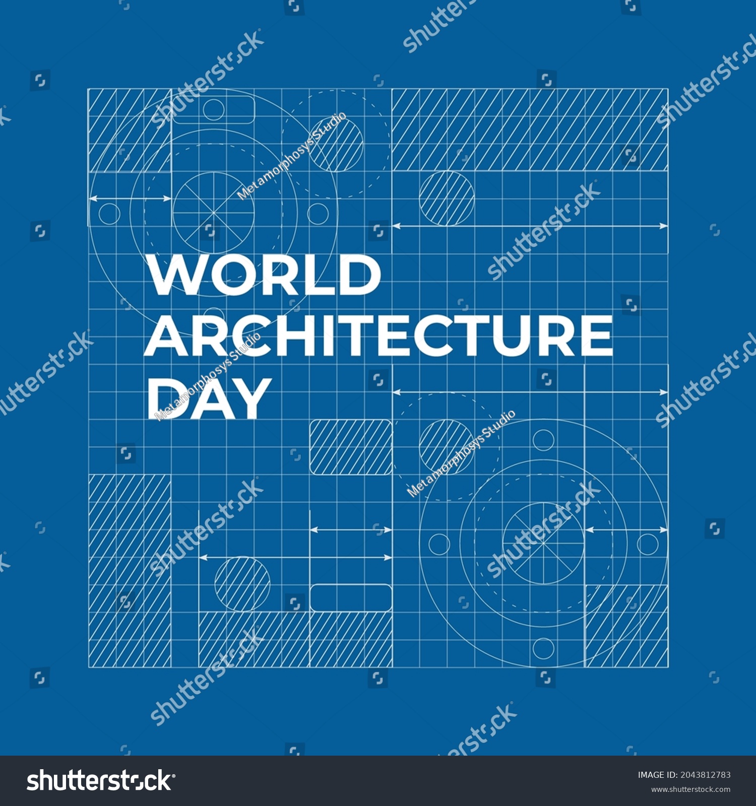 World Architecture Day Vector Illustration Stock Vector (Royalty Free