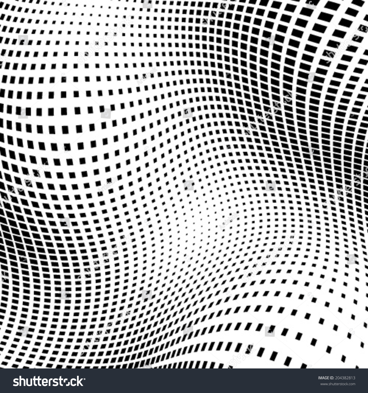 Distort Black Halftone Square Background Vector Stock Vector (Royalty ...