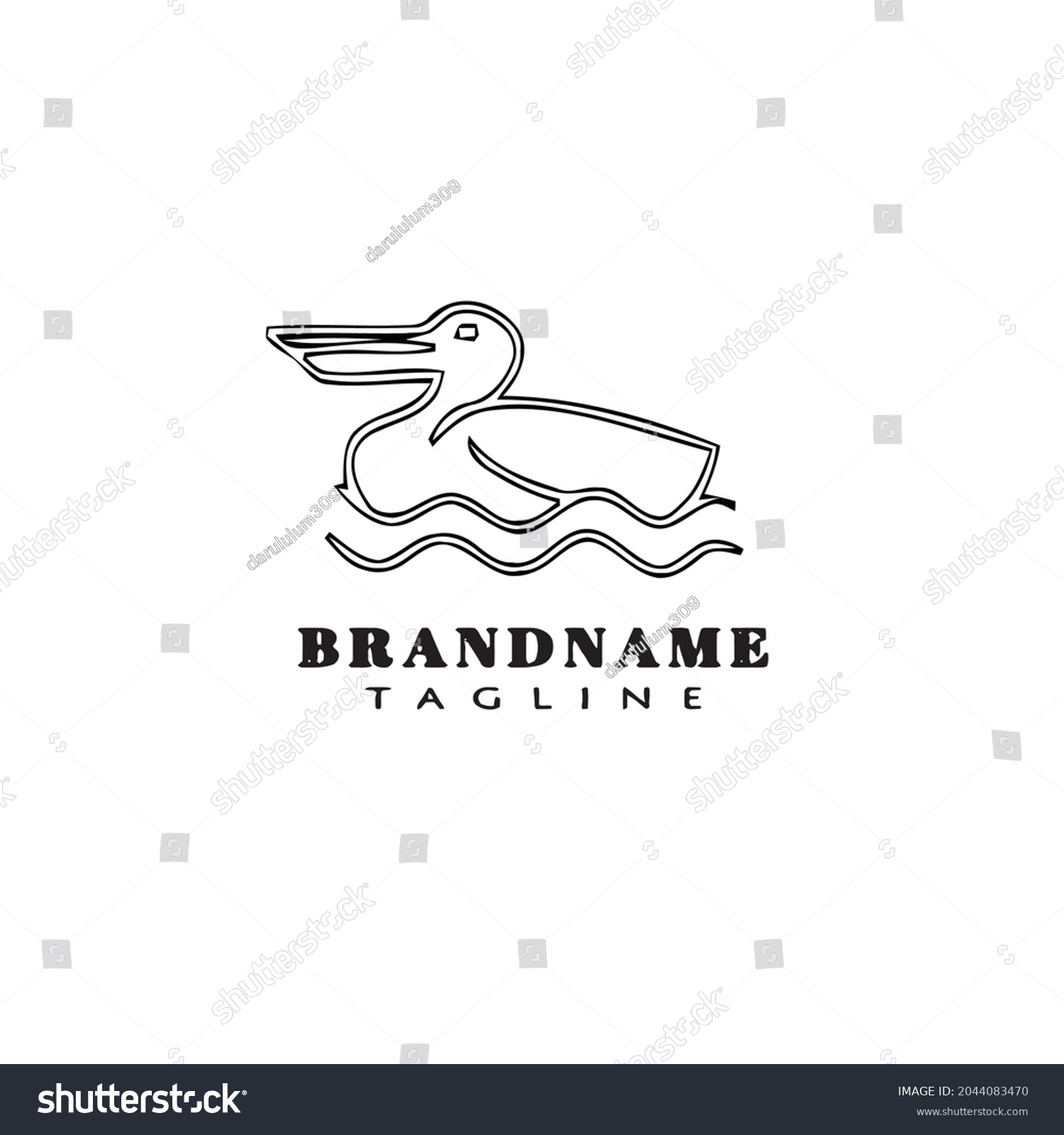 Loon Logo Icon Design Template Modern Stock Vector Royalty Free