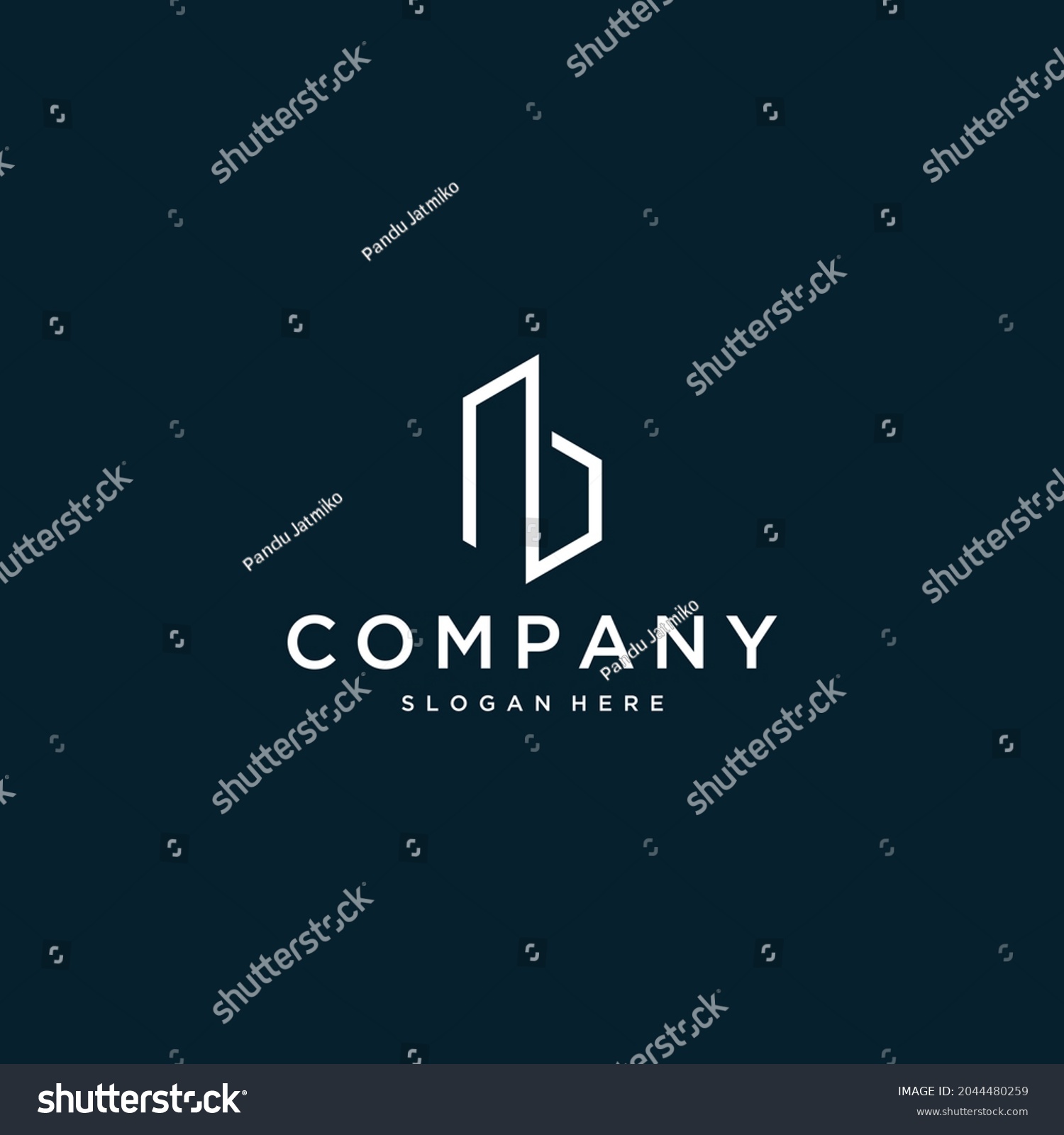 Letter B Monogram Real Estate Logo Stock Vector (Royalty Free ...