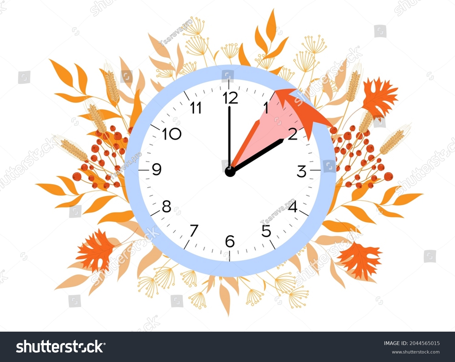 Daylight Saving Time Ends Vector Illustration Stock Vector (Royalty ...