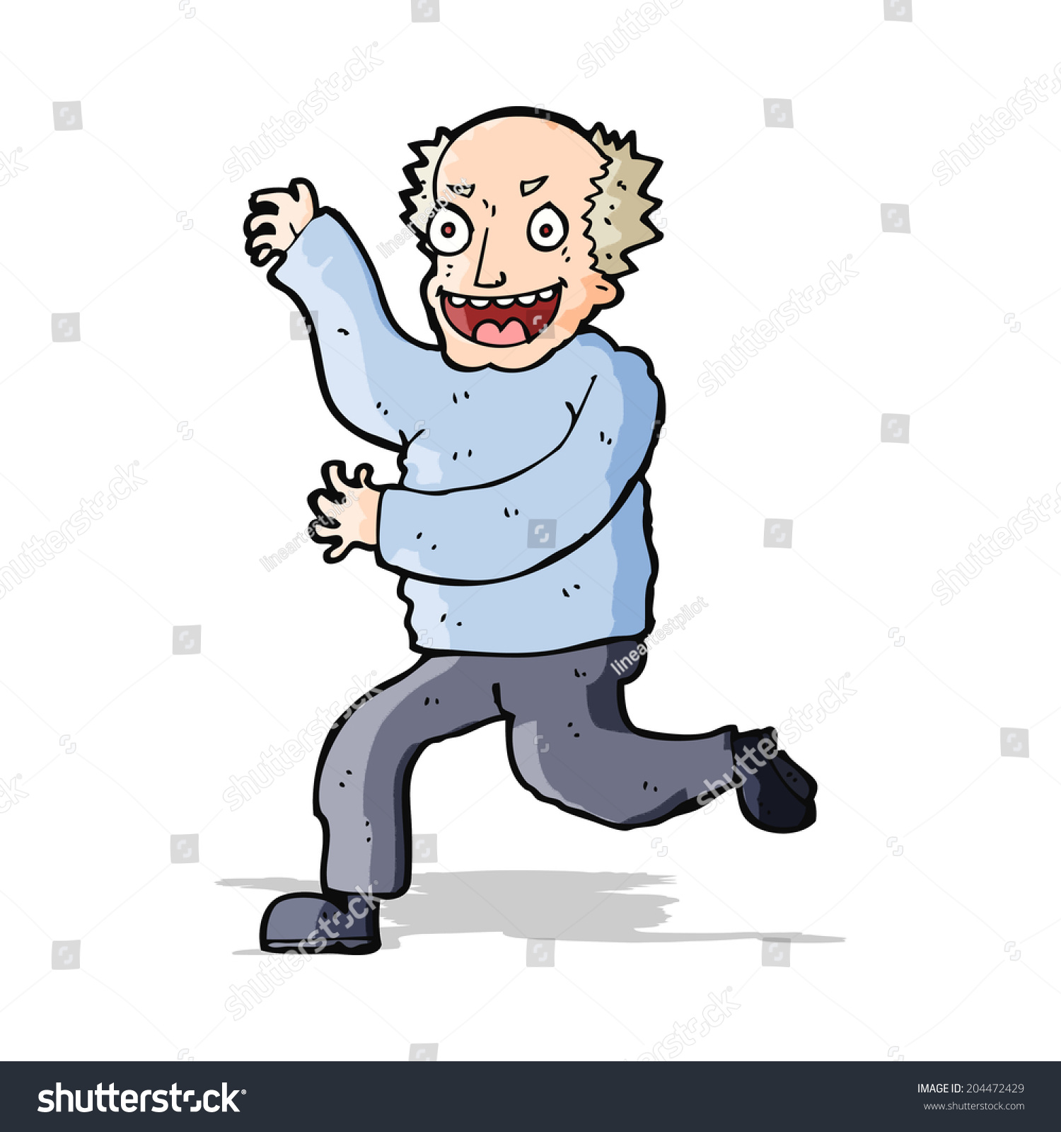 Cartoon Evil Old Man Stock Vector (Royalty Free) 204472429 | Shutterstock