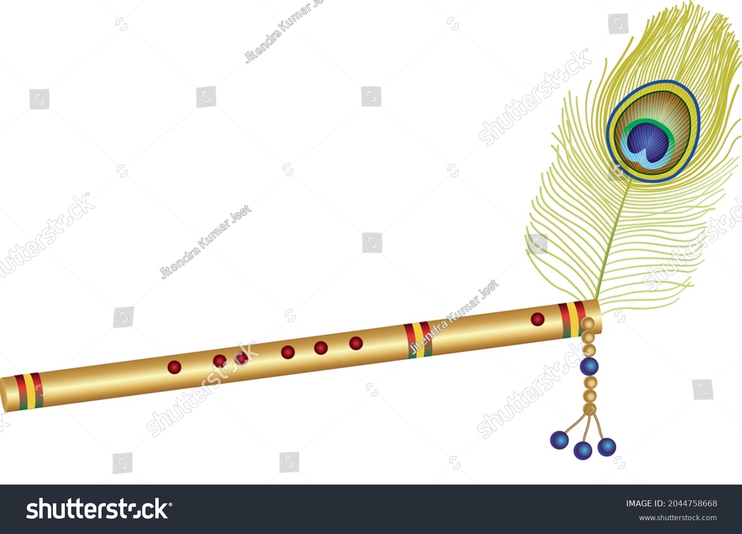 Flute Peacock Vector Graphics Stock Vector (Royalty Free) 2044758668 ...