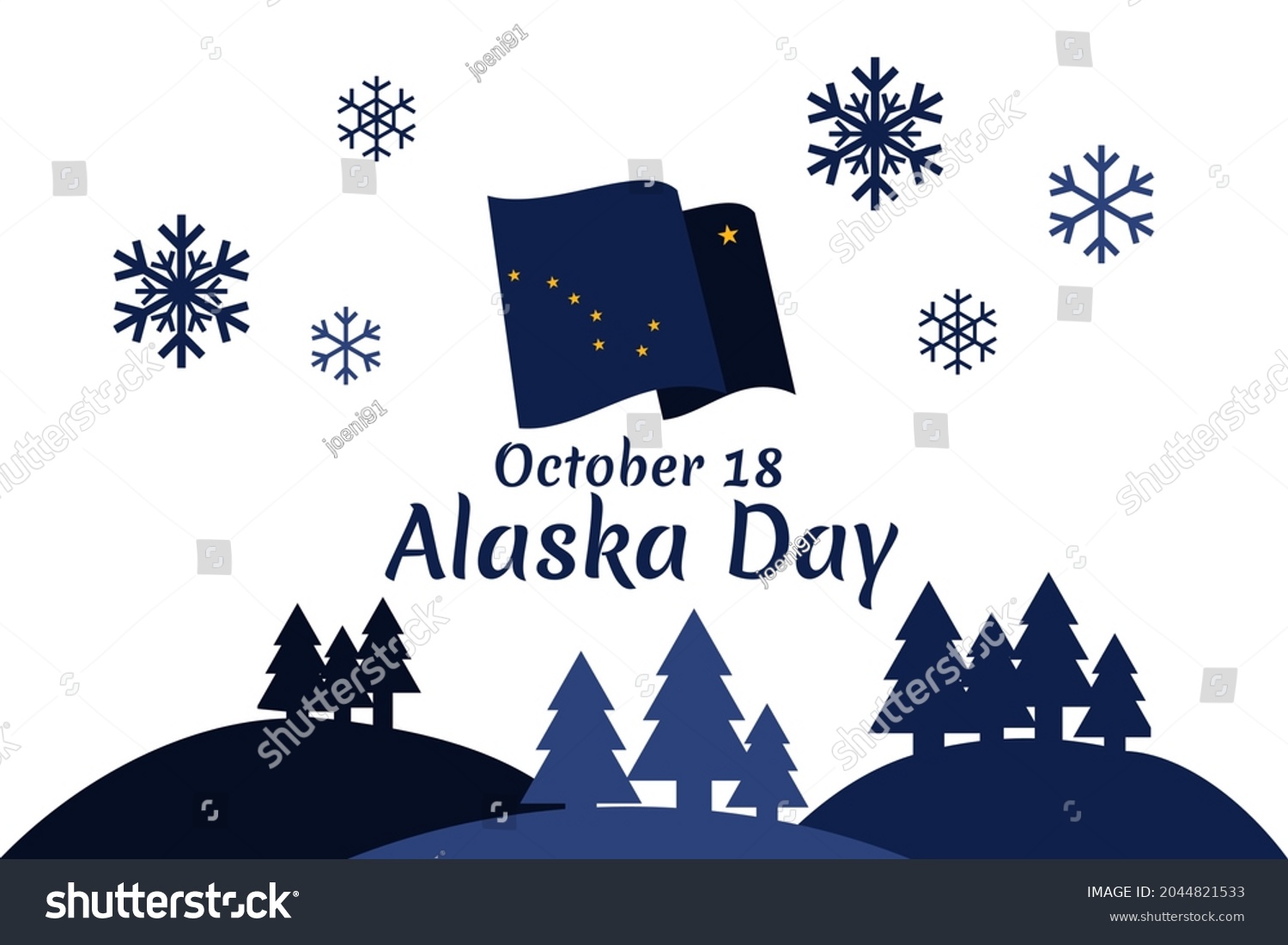 October 18 Alaska Day Vector Illustration Stock Vector Royalty Free 2044821533 Shutterstock