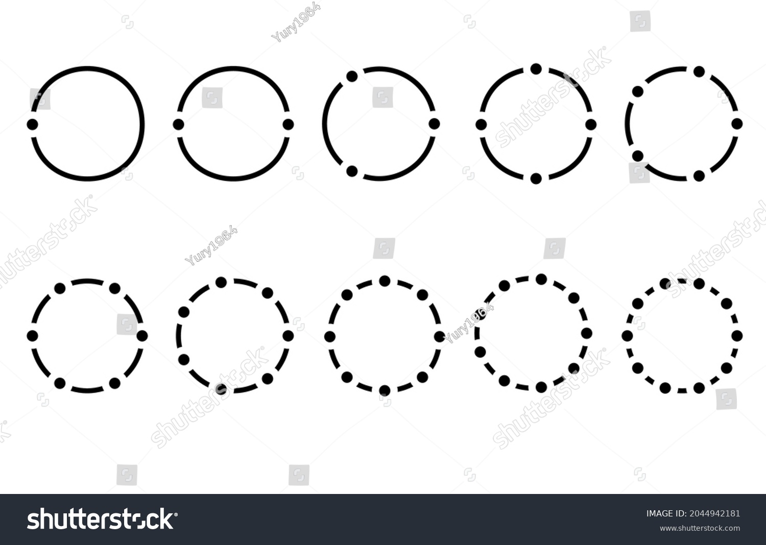 Circle Chart Section Segments Set Vector Stock Vector (Royalty Free ...