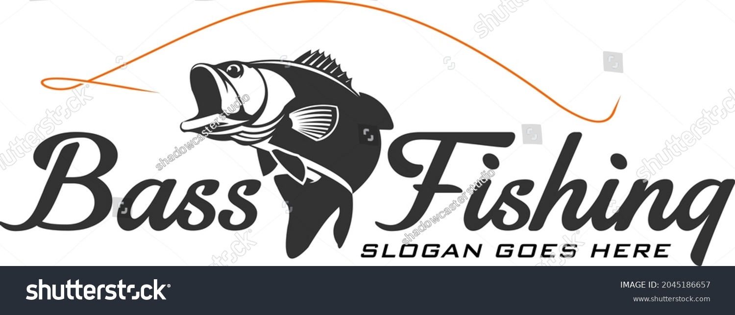 Bass Fishing Logo Unique Largemouth Bass Stock Vector (Royalty Free ...