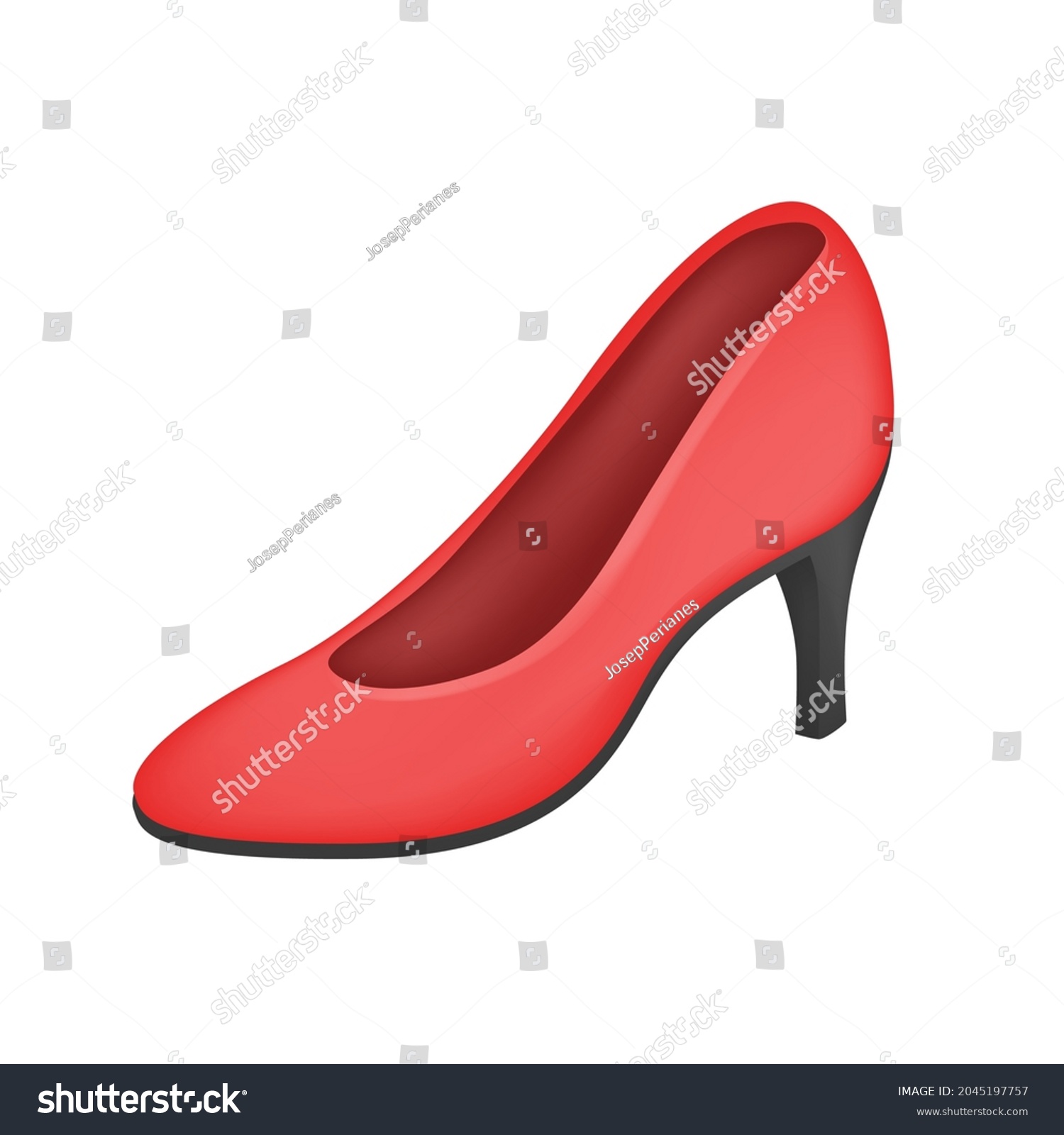 High Heeled Shoe Emoji Icon Illustration Stock Vector (Royalty Free ...
