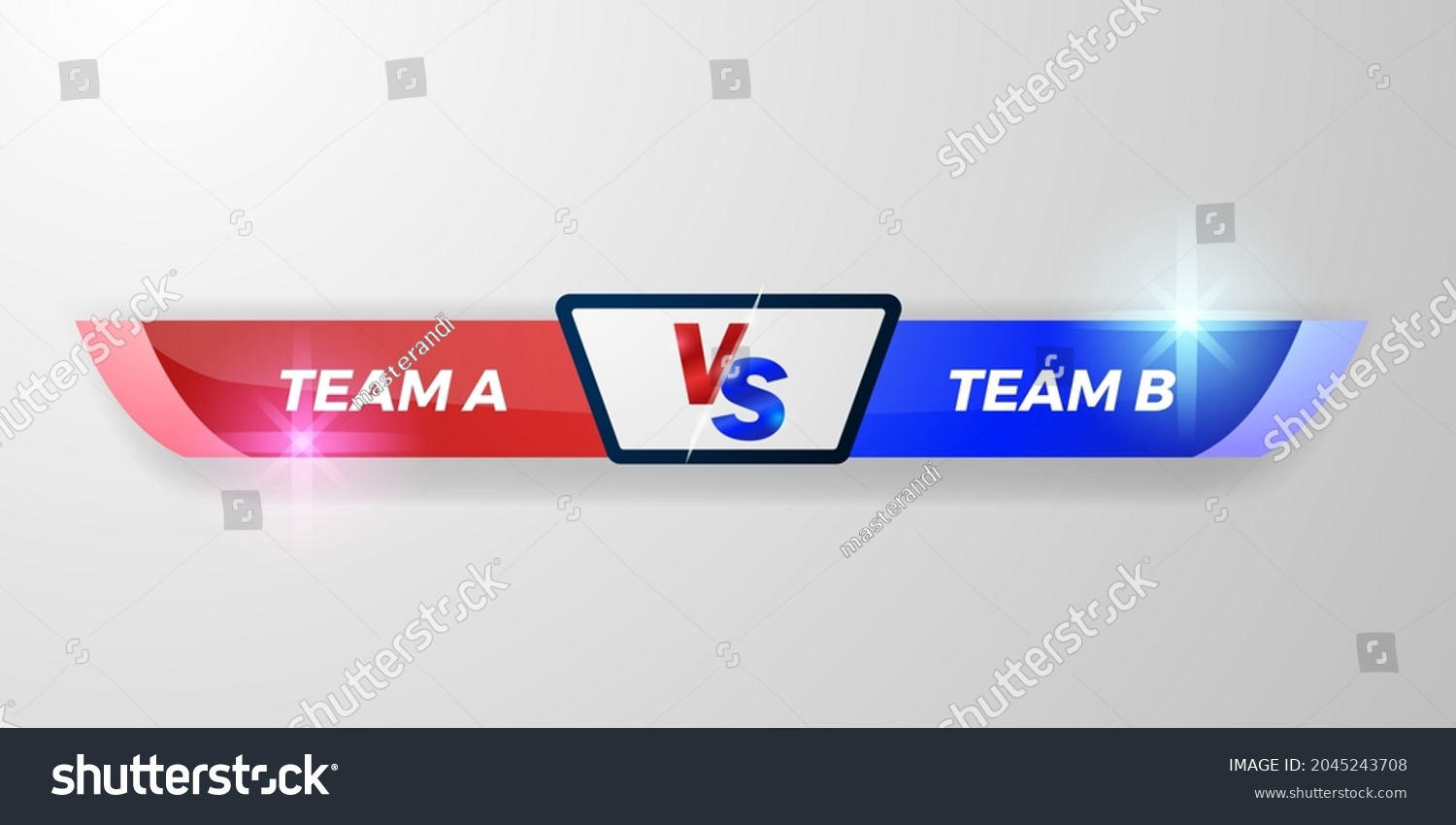 Vs Battle Lower Third Scoreboard Team Stock Vector (Royalty Free ...