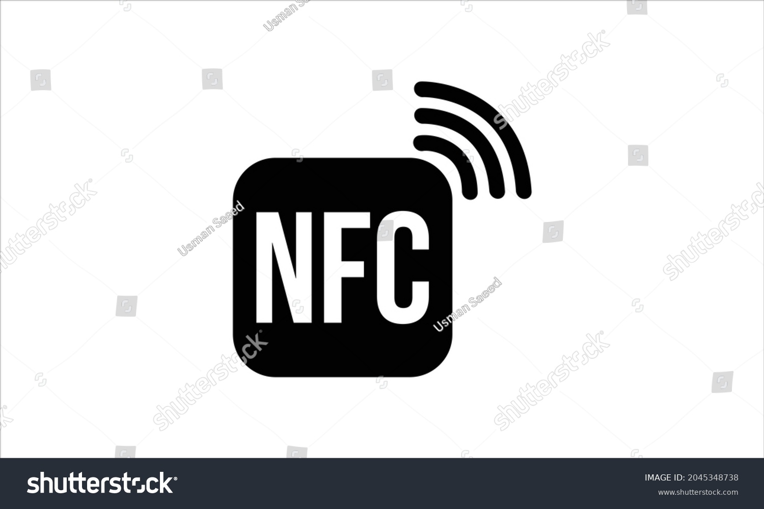 Near Field Communication Nfc Icon Nfc Stock Vector (Royalty Free ...