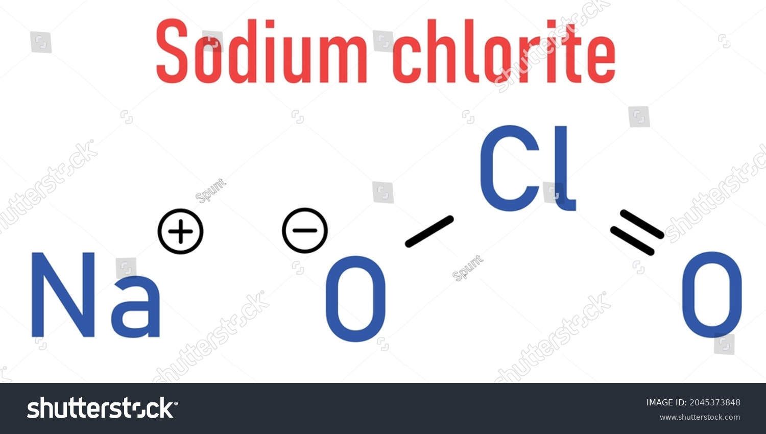 Sodium Chlorite Chemical Structure Skeletal Formula Stock Vector ...