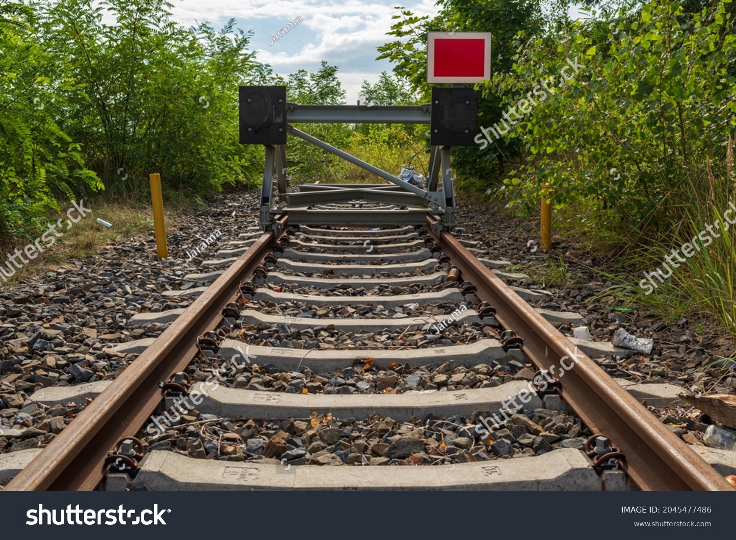 Dead End Buffer Stop Bumper Bumping Stock Photo 2045477486 | Shutterstock