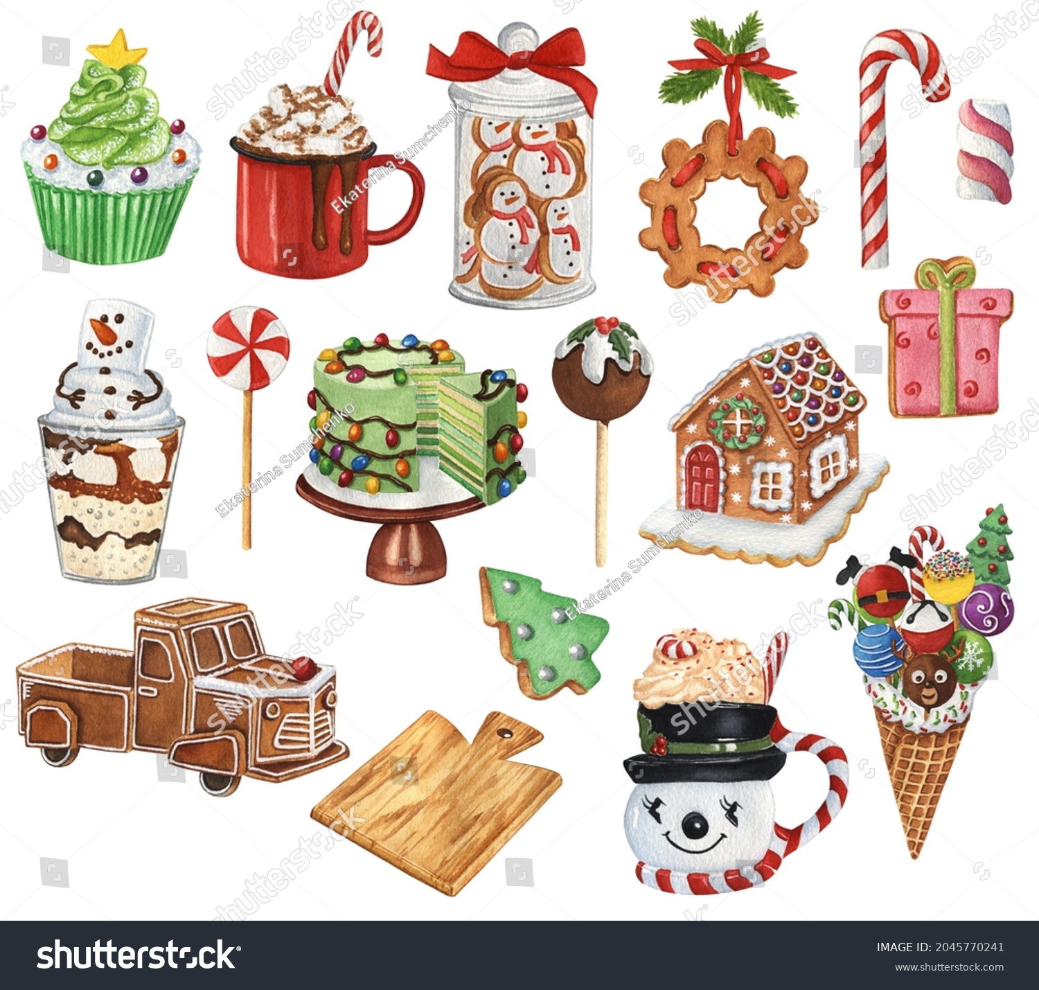 christmas baked goods clip art