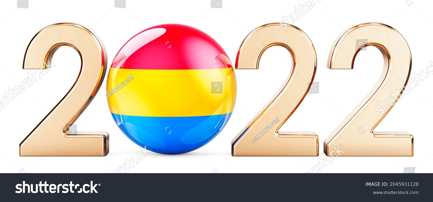 Stock Photo  With Pansexual Flag D Rendering Isolated On White Background 2045931128 