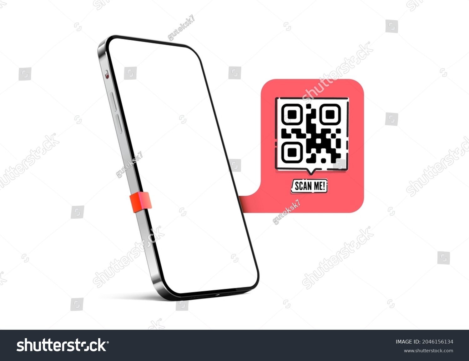 Qr Code Scan Me Label Template Stock Vector (Royalty Free) 2046156134 ...