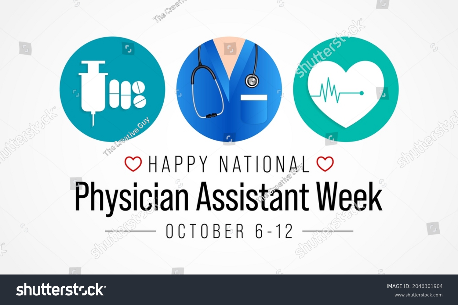 National Physician Assistant Week Observed Every Stock Vector (Royalty