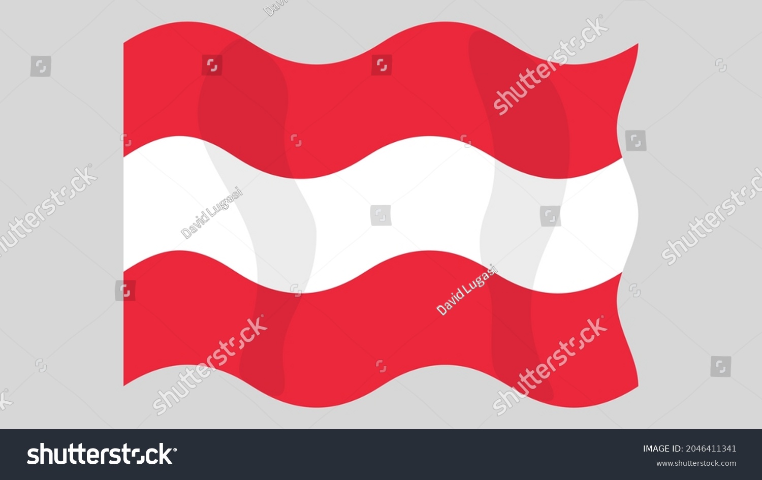 Detailed Flat Vector Illustration Flying Flag Stock Vector Royalty