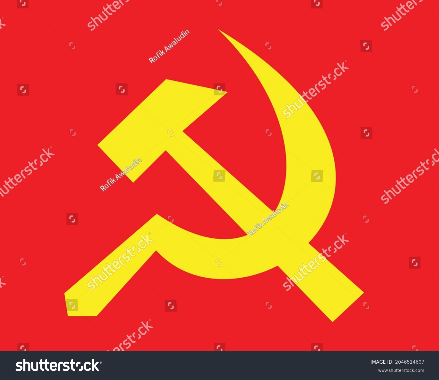 Vector Illustration Communist Logo Formed Hammer Stock Vector (Royalty ...
