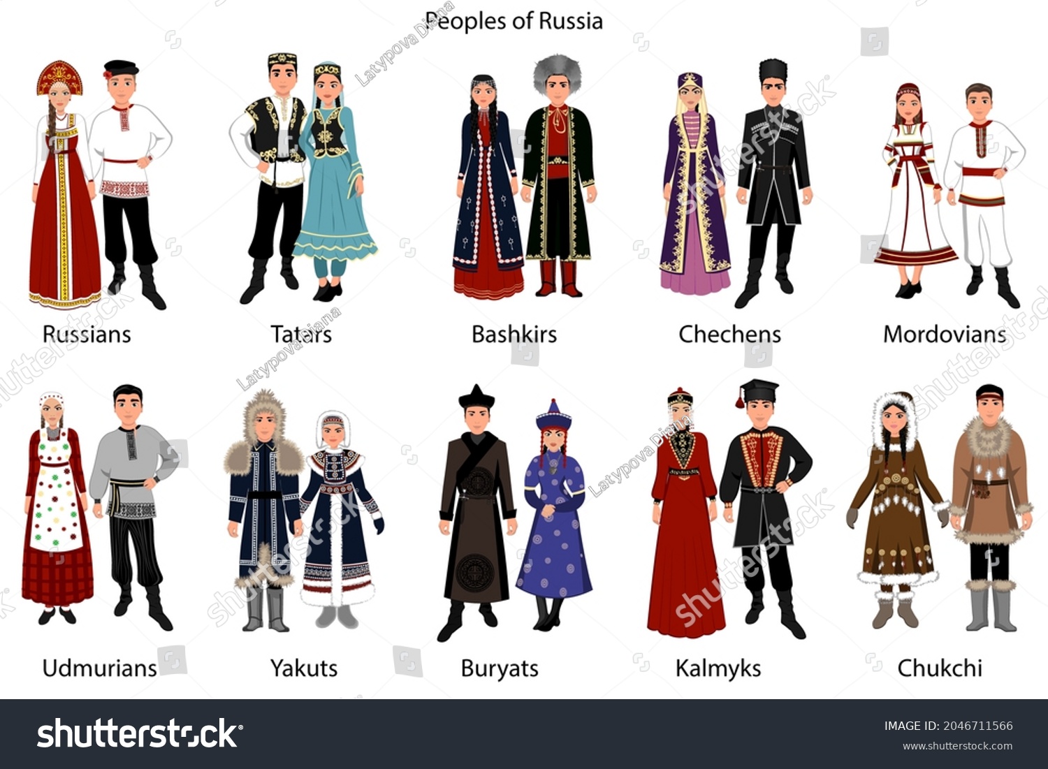 Национальные костюмы российских народов