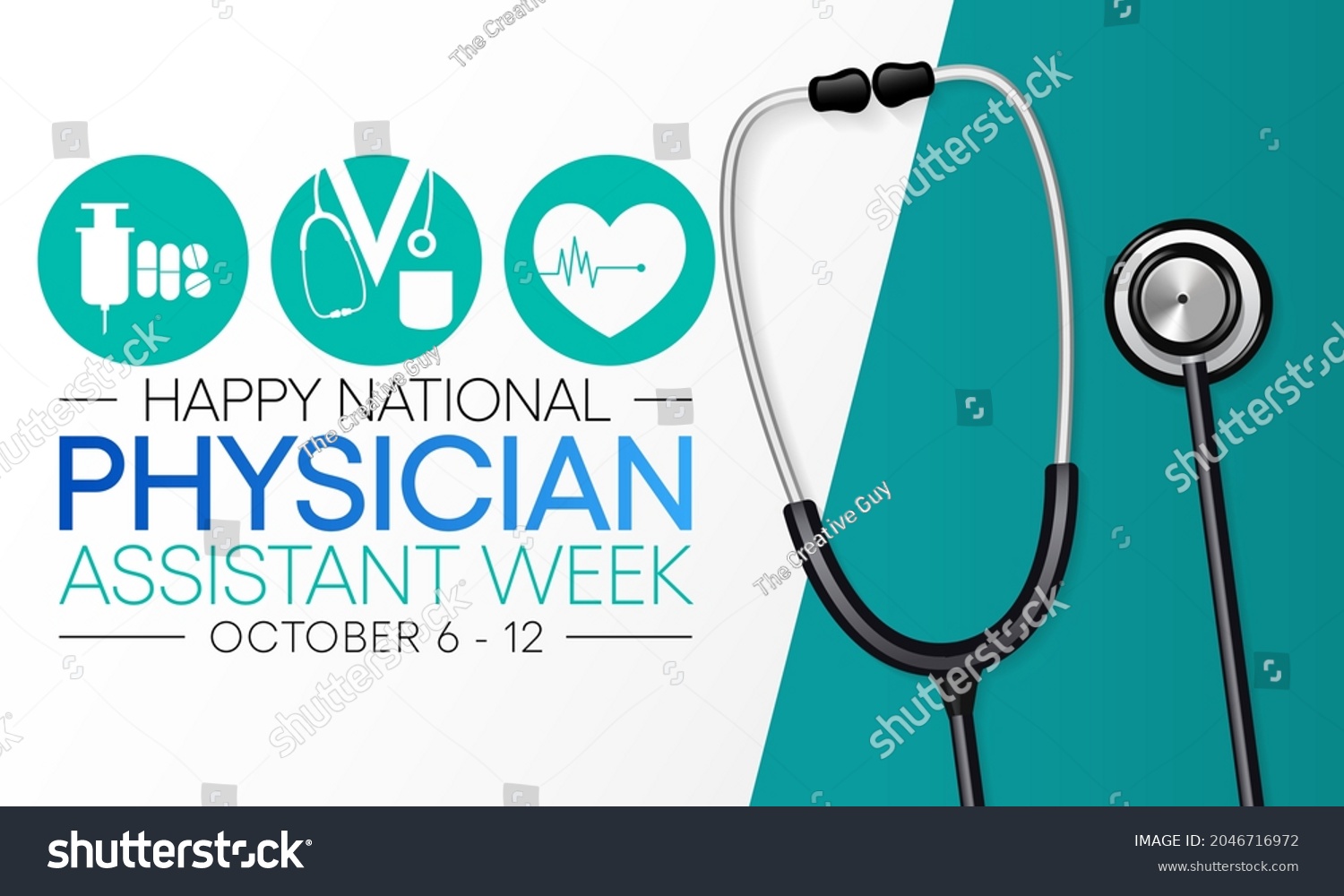 National Physician Assistant Week Observed Every Stock Vector (Royalty