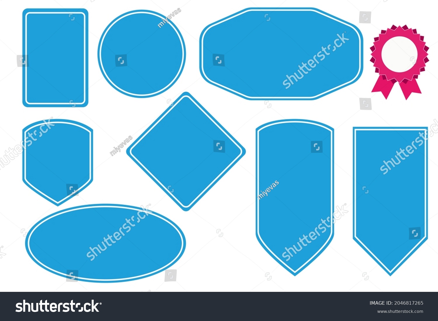 Blue Frames Set Clipart Bundle Vector Stock Vector Royalty Free 2046817265 Shutterstock 