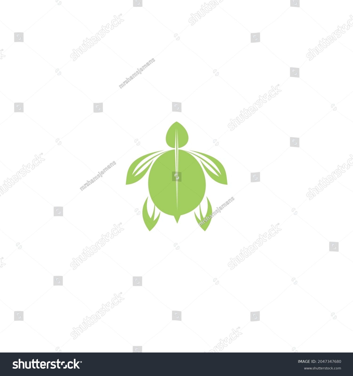 Green Leaf Turtle Logo Inspiration Stock Vector (royalty Free 