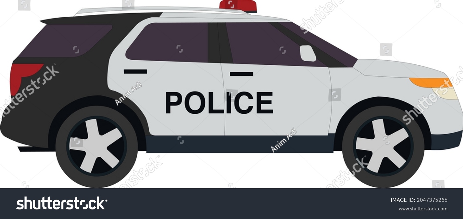 Illustration Police Car Vector Art Stock Vector (Royalty Free ...