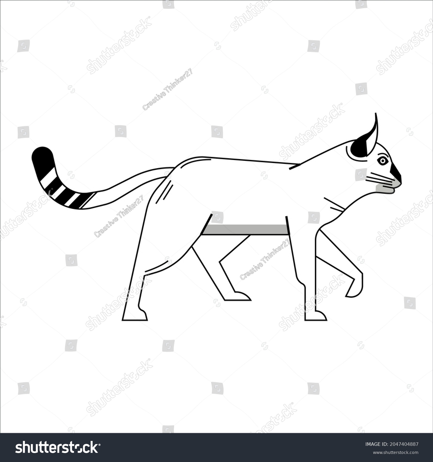 Cat Children Coloring Page Children Coloring Stock Vector (Royalty Free ...