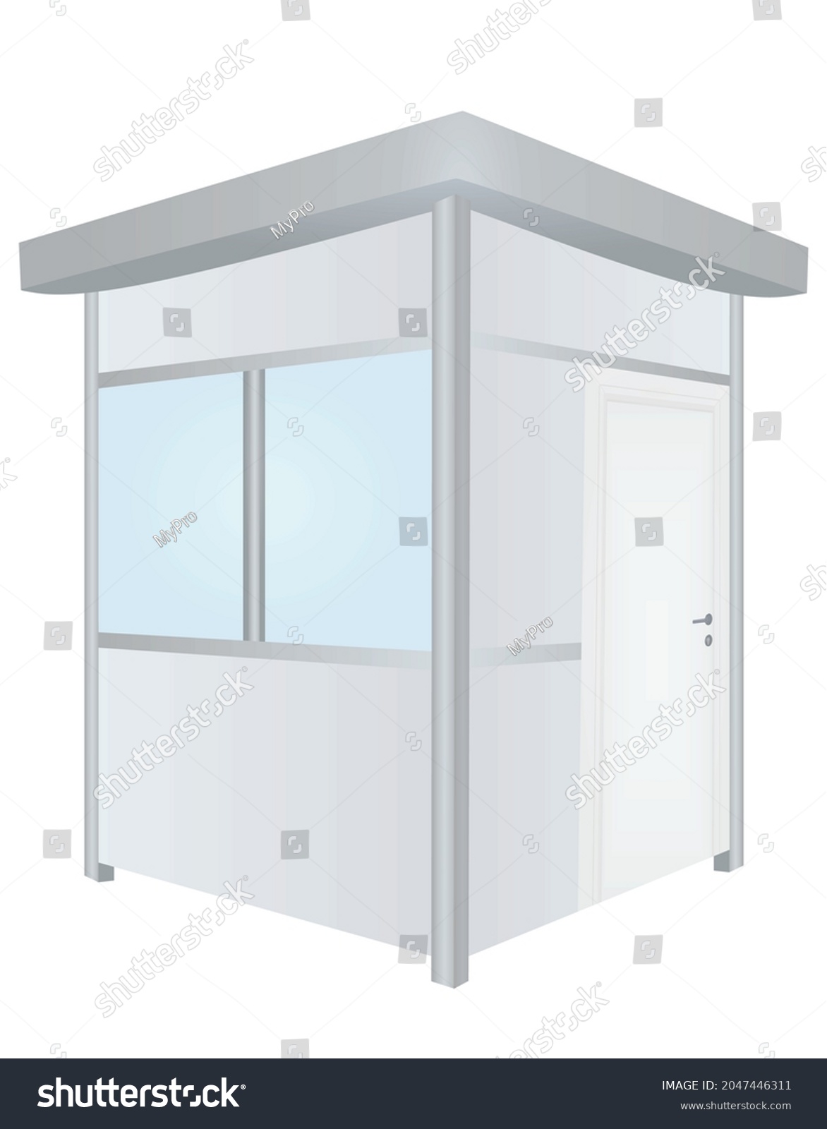 Outdoor Sentry Box Vector Illustration Stock Vector (Royalty Free ...