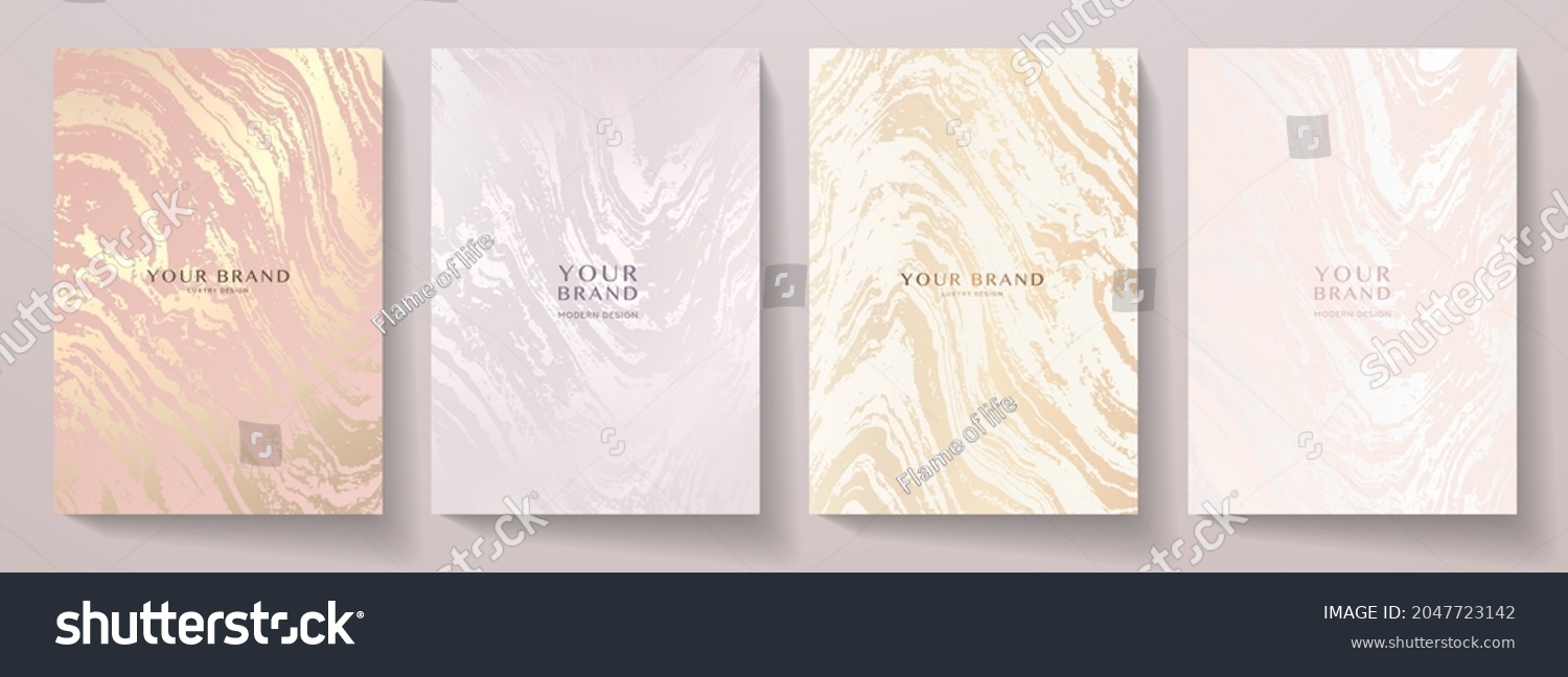 Modern Elegant Cover Design Set Luxury Stock Vector (Royalty Free ...