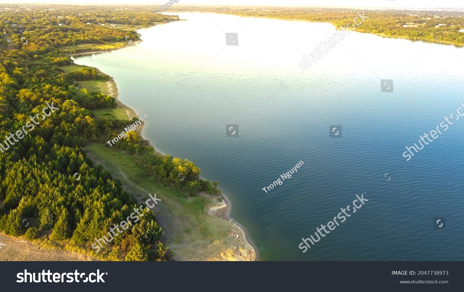 Aerial View Lavon Lake Sunrise Ticky Stock Photo 2047738973 | Shutterstock