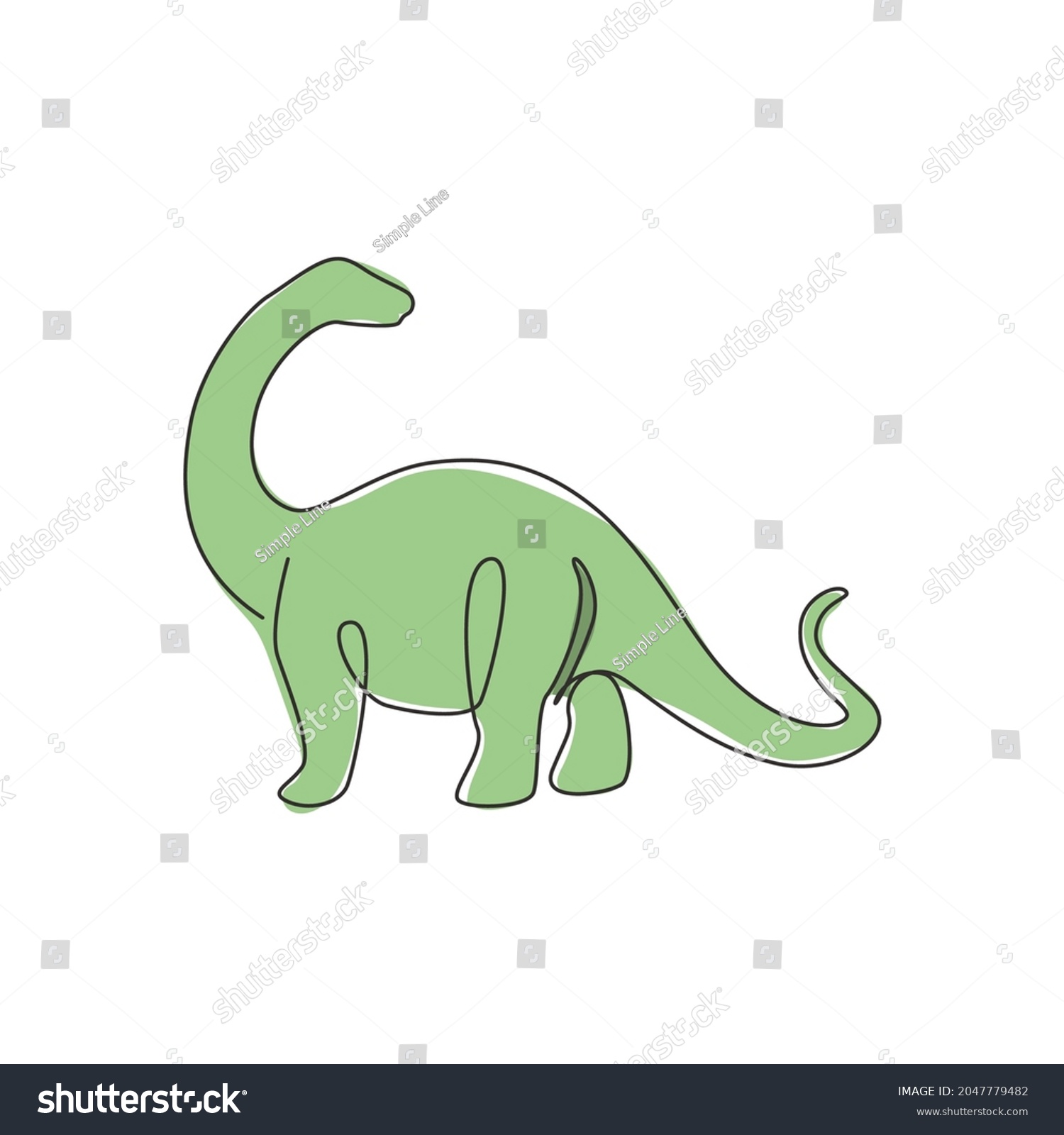 Single Continuous Line Drawing Animal Logo Stock Vector (Royalty Free ...