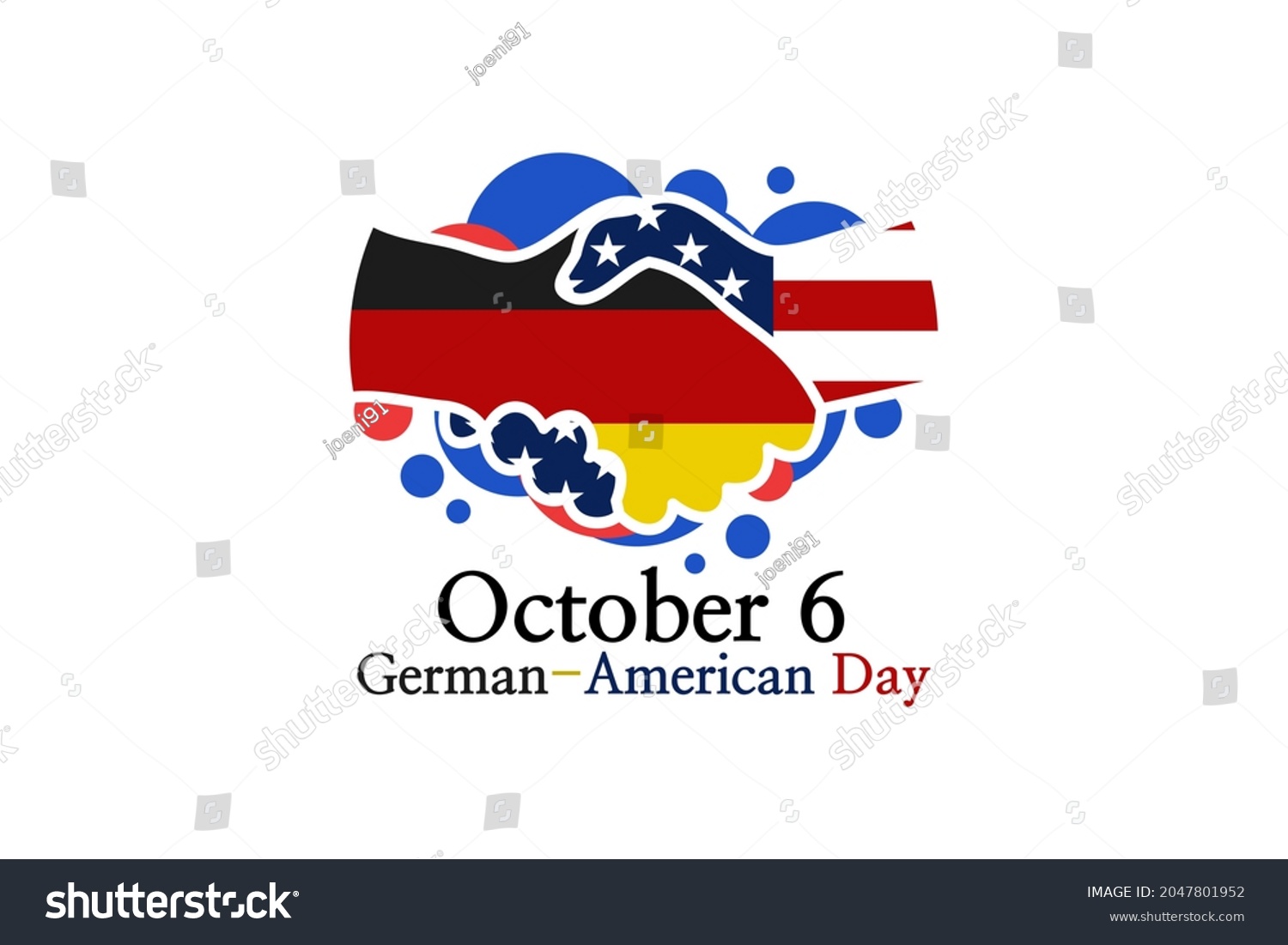 October 6 Germanamerican Day Vector Illustration Stock Vector (Royalty