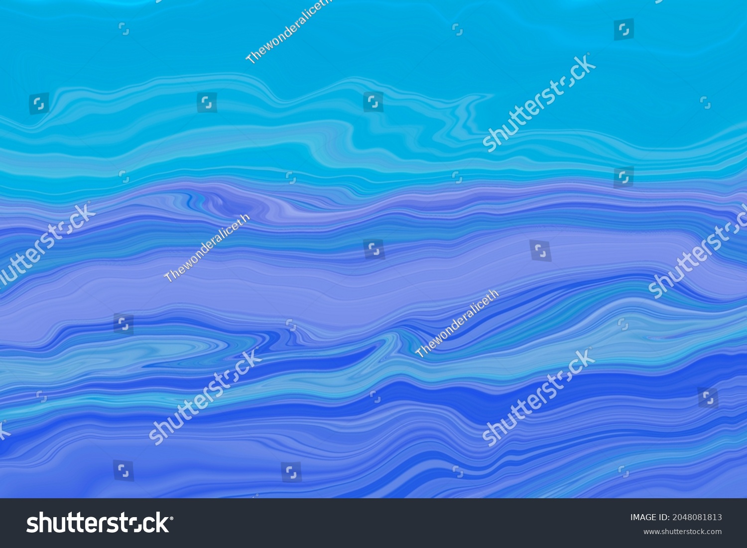 Blue Wave Abstract Backgroundmodern Artwallpaper Decorative Stock Illustration