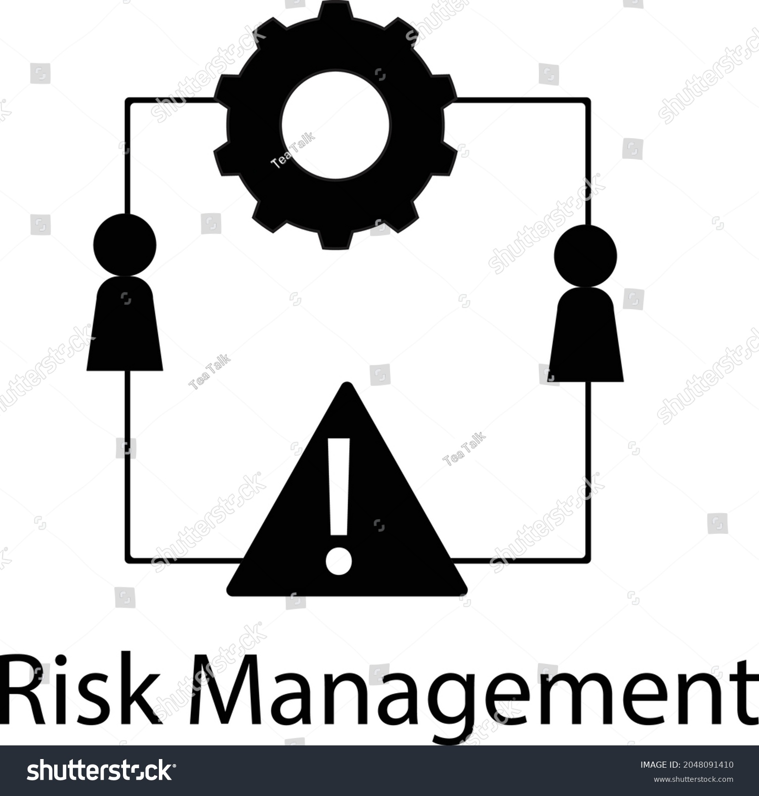 Risk Management Framework People Hazards Technology Stock Vector 