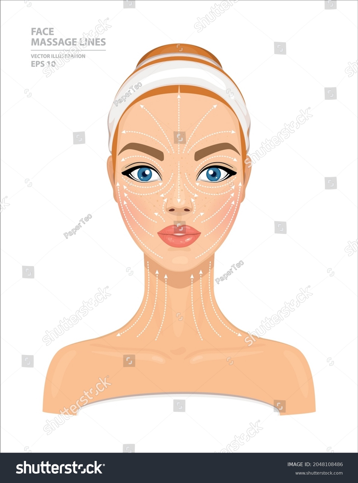 How Do Lymphatic Drainage Massage Guasha Stock Vector Royalty Free