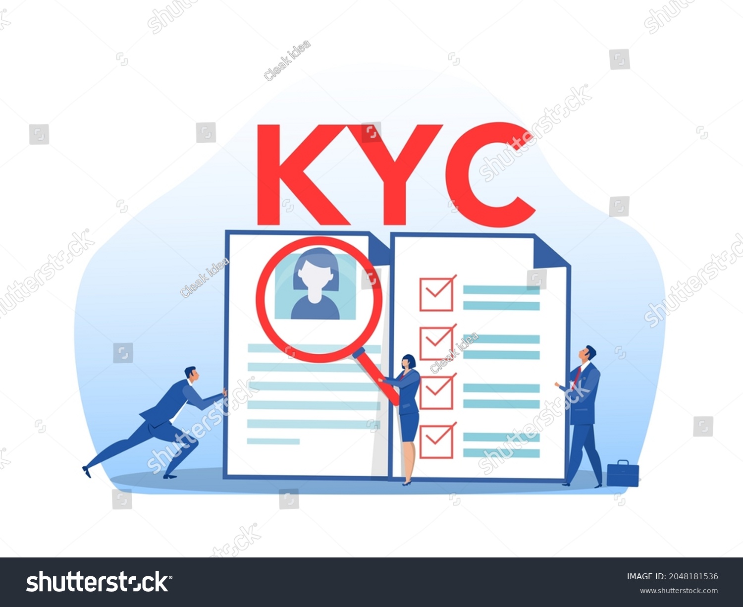 Kyc Know Your Customer Business Verifying Stock Vector (Royalty Free ...