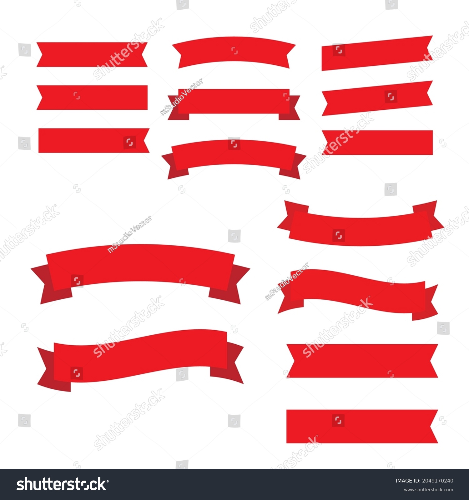 Cartoon Banners Comic Ribbons Colored Banner Stock Vector (Royalty Free ...