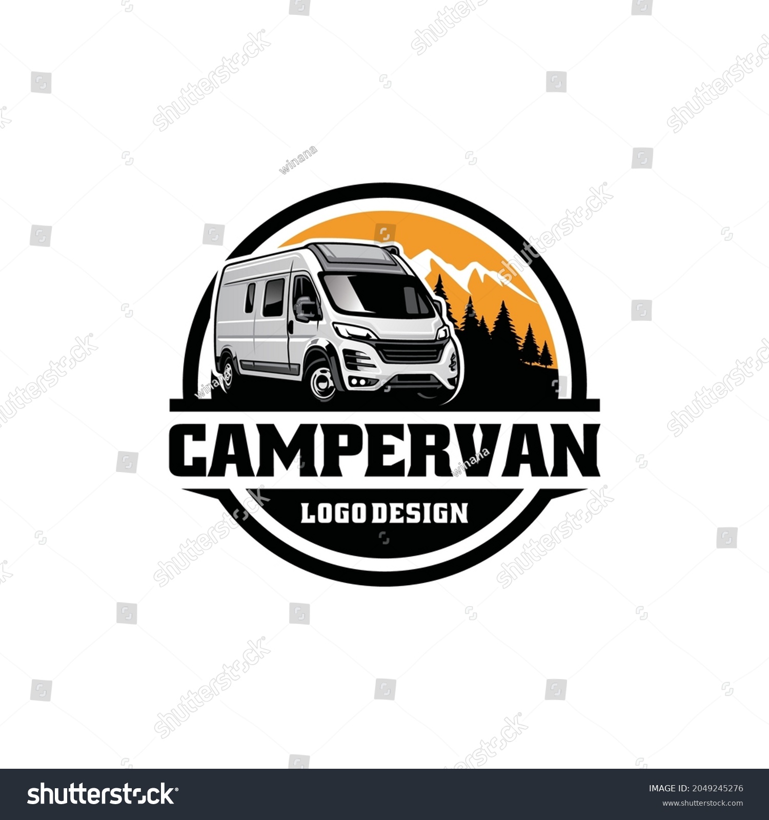 Camper Van Company Logo Bold Badge Stock Vector (Royalty Free ...
