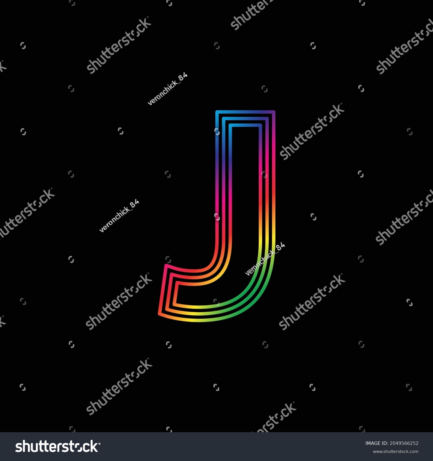 Vector Alphabet Rainbow Letter J Logo Stock Vector (Royalty Free ...