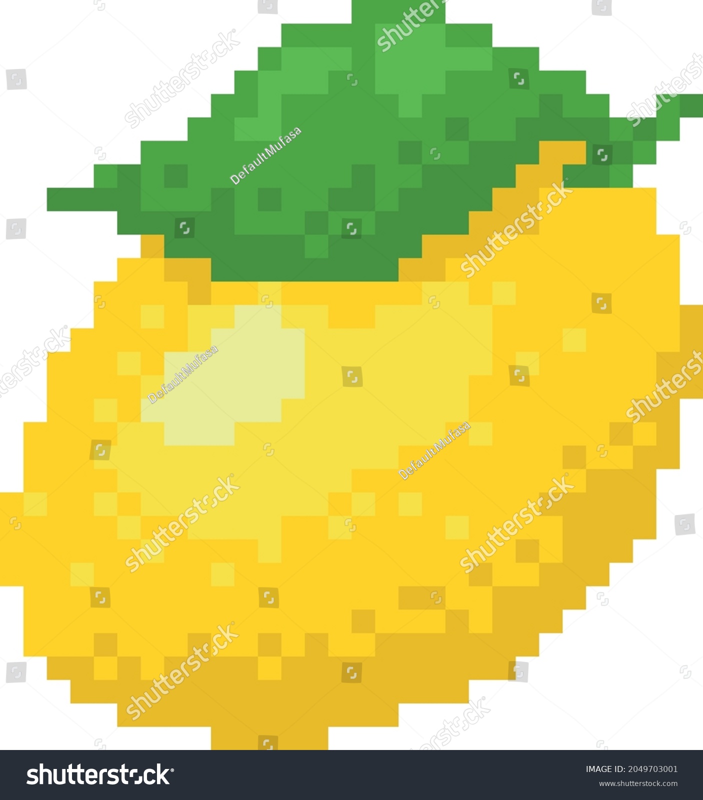 Pixel Art Fruit Lemon Old Style Stock Vector (Royalty Free) 2049703001 ...