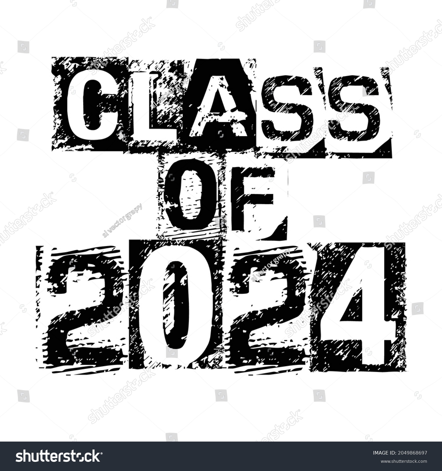 Stock Vector Graduate Class Of Lettering Vector Illustration Template For Graduation Design Party 2049868697 