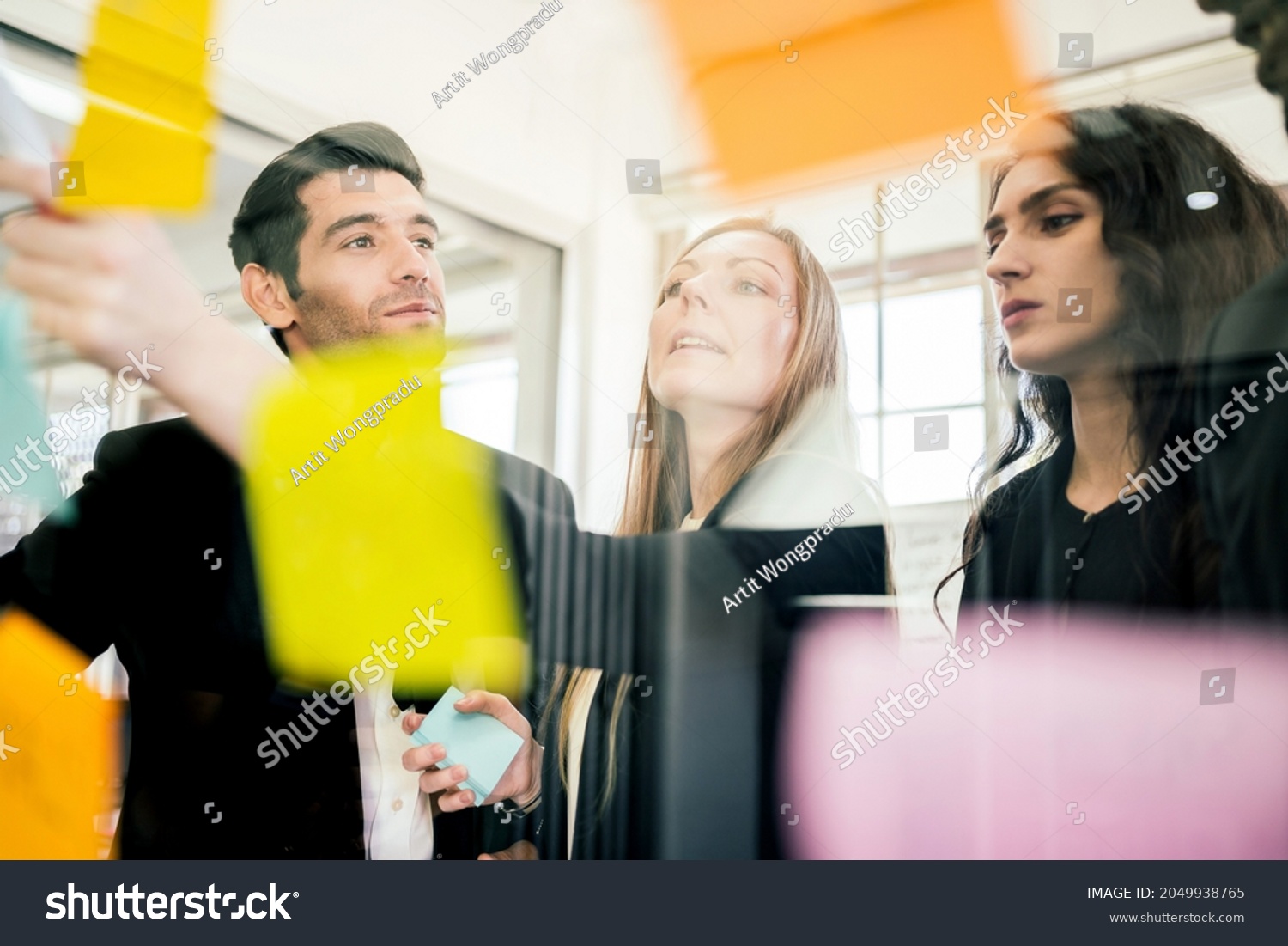 Group Successful Business Teamwork Brainstorm Meeting Stock Photo ...