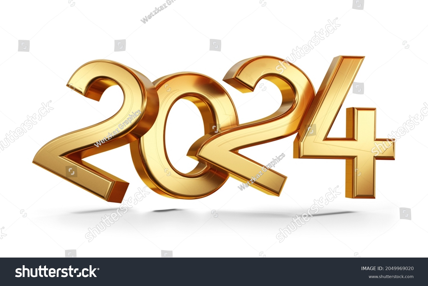 2024 Bold Letters Golden Symbol 3dillustration Illustrazione Stock   Stock Photo  Bold Letters Golden Symbol D Illustration 2049969020 