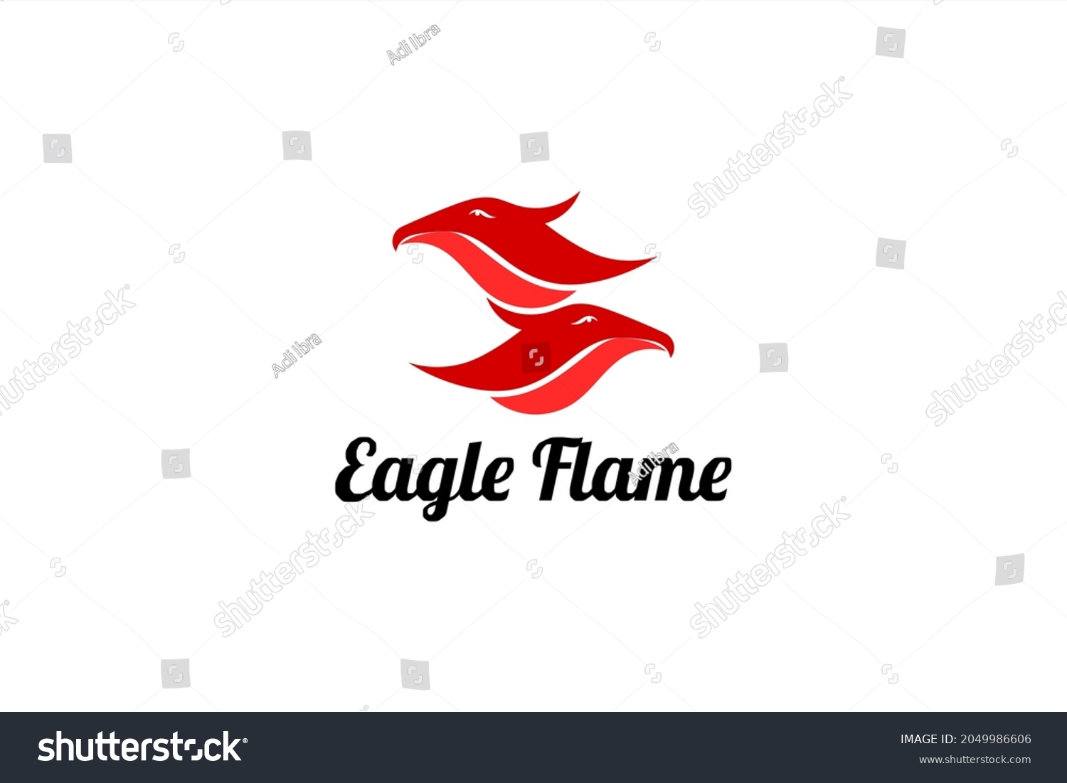 Vector Logo Elements Illustration Fire Eagle Stock Vector (Royalty Free ...