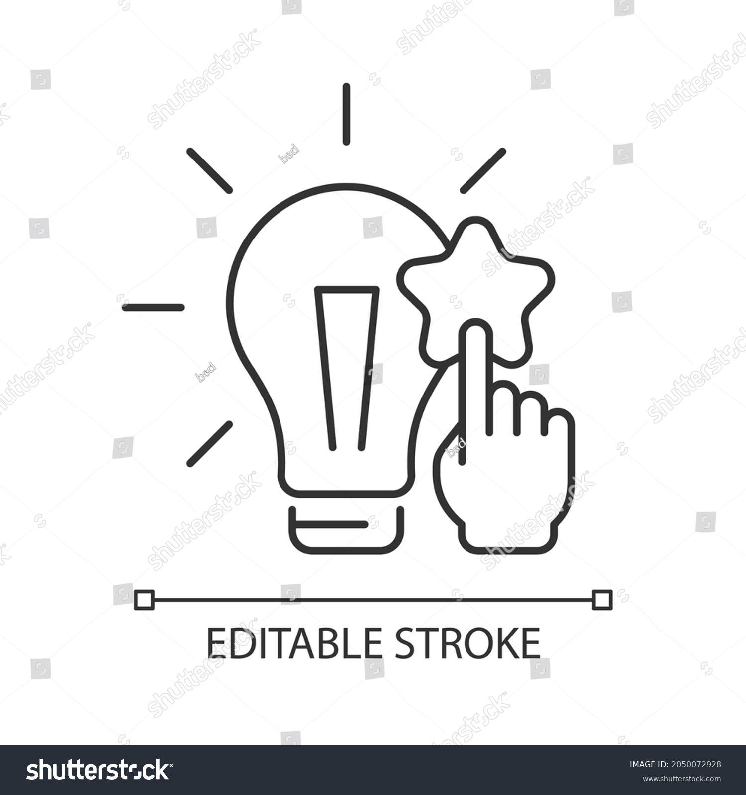 fact-analysis-evaluation-linear-icon-split-stock-vector-royalty-free