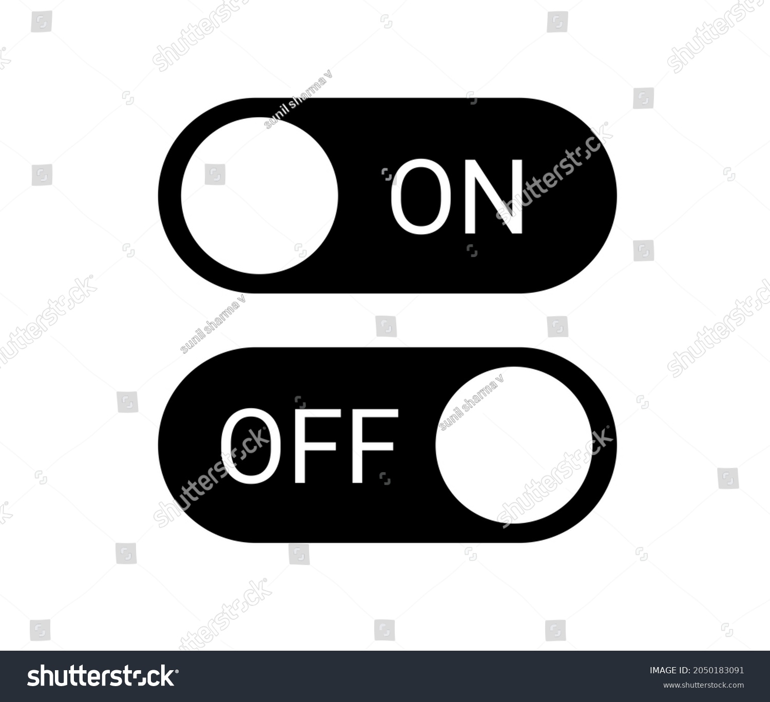 On Off Signs Icons Switch On Stock Illustration 2050183091 