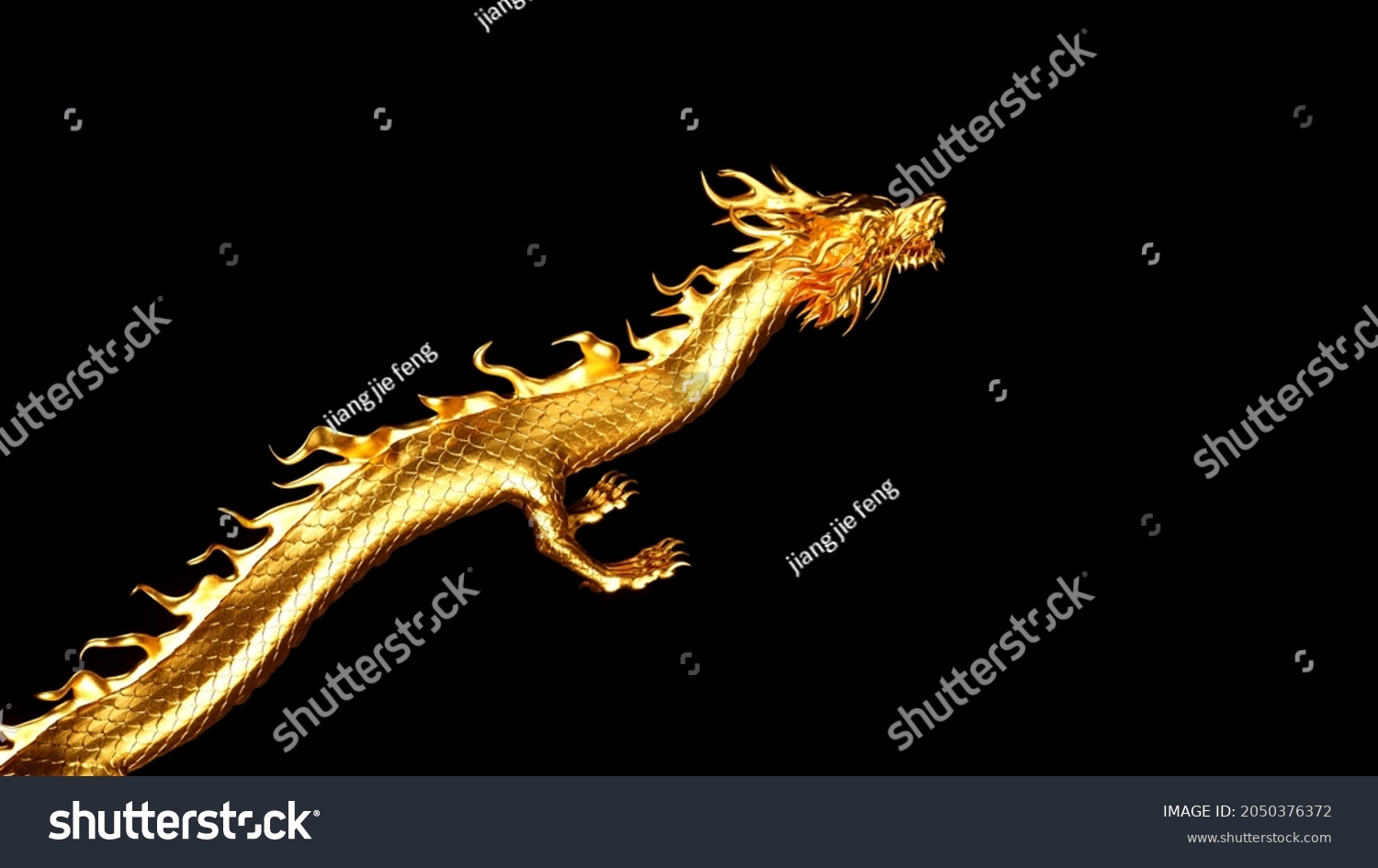 3d Rendering Golden Chinese Glow Dragon Stock Illustration 2050376372 Shutterstock 7387