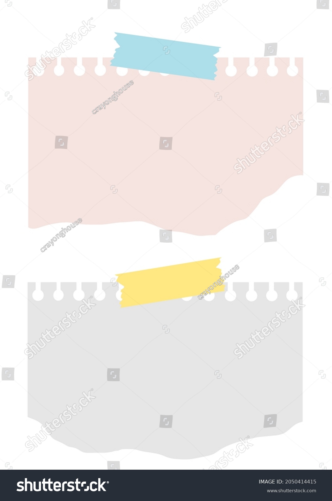 Drew Paper Texture Various Notes Stock Illustration 2050414415 ...