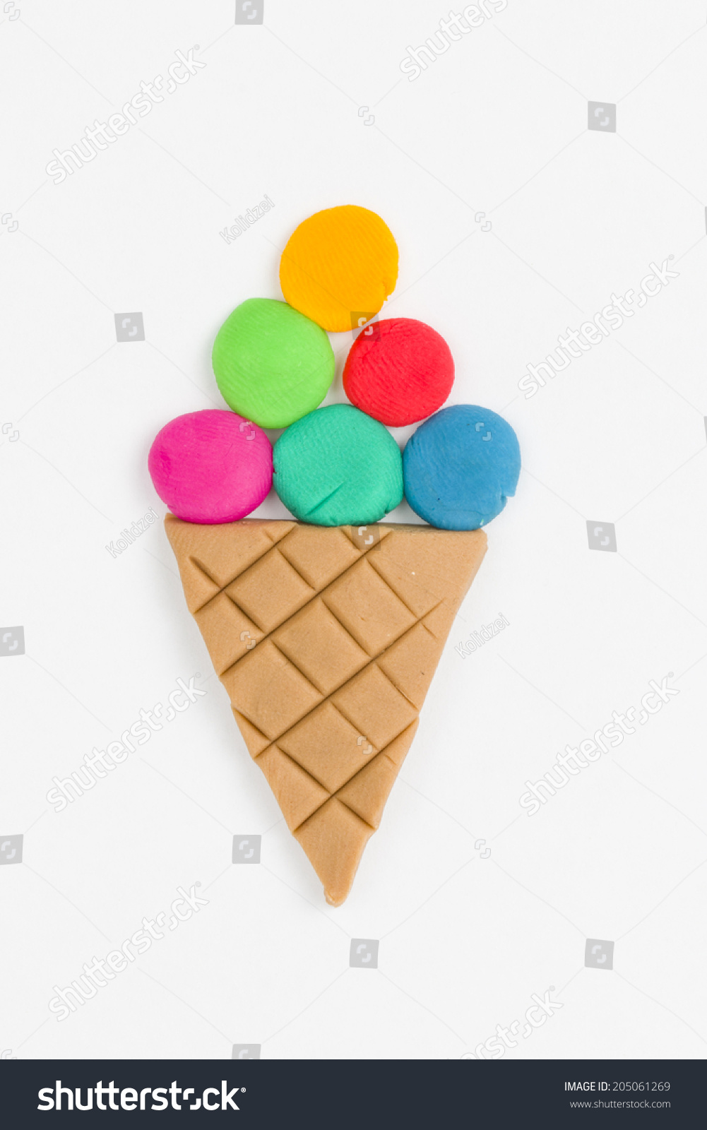 Мороженое из пластилина для детей